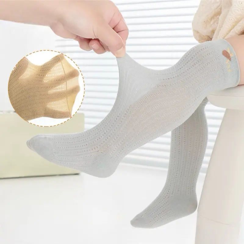 Tất Lưới Cho Bé Dài Qua Đầu Gối, Vớ Cotton Thoáng Khí Cho Bé Trai Và Bé Gái TAT12 1