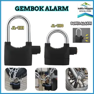 [cod] KUNCI PENGAMAN PINTU / GEMBOK ALARM SENSOR / KUNCI GEMBOK ANTI MALING HH-LOCK1110/1111