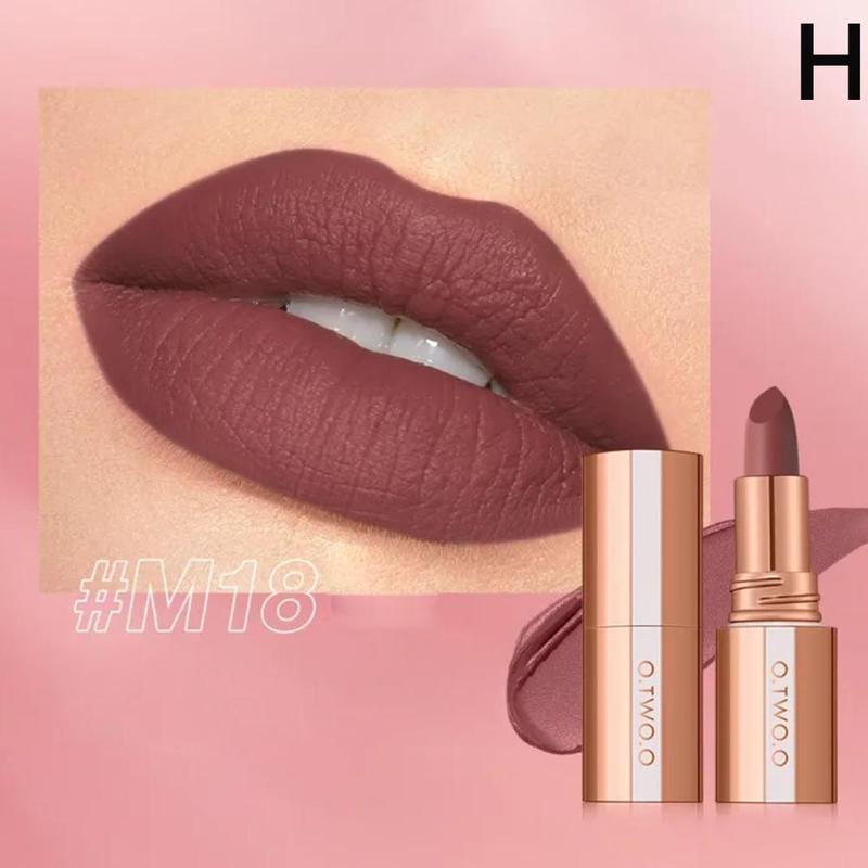 Product Introduction of Gincu matte OTWOO-8 warna, bebas noda, tahan lama, dengan kemasan baldu berpigmen tinggi, Q8I1 50