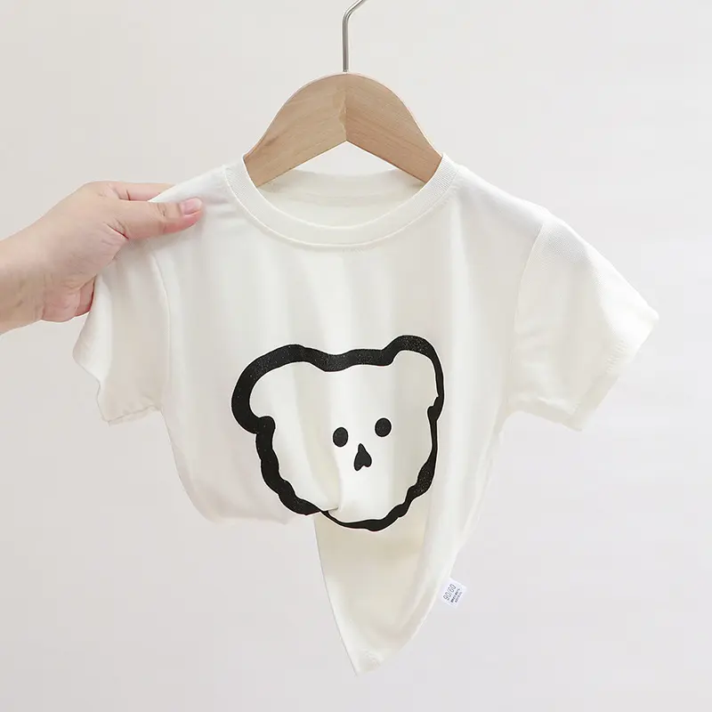 New Boys Girls T-Shirt Baby Casual Children's Short Sleeve T-Shirt Wholesale Korean Style Kids Clothing