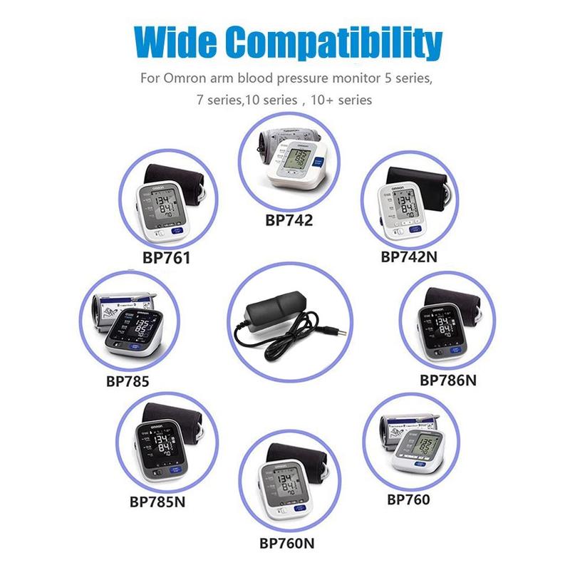 6V AC DC Adapter Charger for Omron HEM-7154 HEM-741 HEM-7121 HEM-7130 HEM-712 HEM-7122 Blood Pressure Monitor Power Supply 1