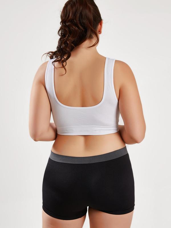 Women's Solid Ruched Backless Sports Bra, Wireless Push Up Bra, Breathable Comfortable Sports Bra for Yoga Gym Workout, Women's Lingerie 4