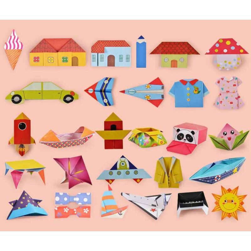 Kids Educational 54Pages 3D Cartoon Animal Origami DIY Paper Arts Crafts Handmade Baby Early Learning Toys 8