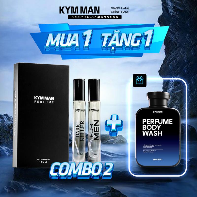 Mua Nước Hoa Tặng Sữa Tắm Combo 2 Nước Hoa DARK KILLER x FOR MEN - TẶNG Sữa Tắm Hương Nước Hoa- KYM MAN Perfume Dưỡng Thể