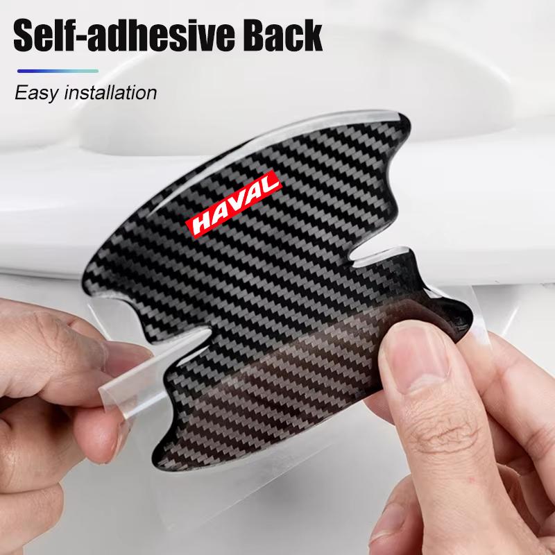 Product Introduction of Car Door Carbon Fiber Protection Sticker Handle Film Door Bowl Protector For Haval H6 Jolion H2 H2s H1 H5 M4 H9 2023 2024 2025 Car Sticker 2