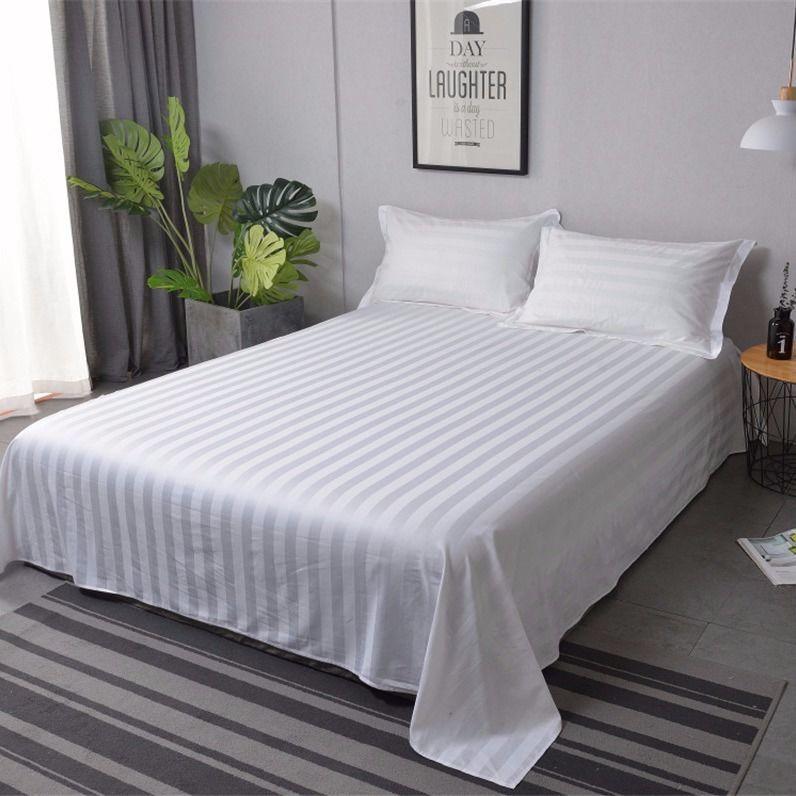 Product Introduction of Cadar Satin Putih, 2024, Sesuai untuk B & B Hotel, Sekolah, Mandian, Pedikur, Salun Kecantikan, Cadar Hotel, Peralatan Tempat Tidur 4