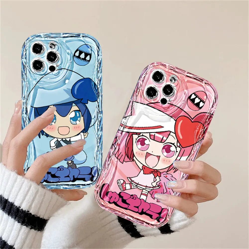 Casing hp ITEL P40 Plus P50 P55 Plus S23 S23Plus itelA04 A05S A60 A70 RS4  Pink Beaded Girl with pink and blue hair Case