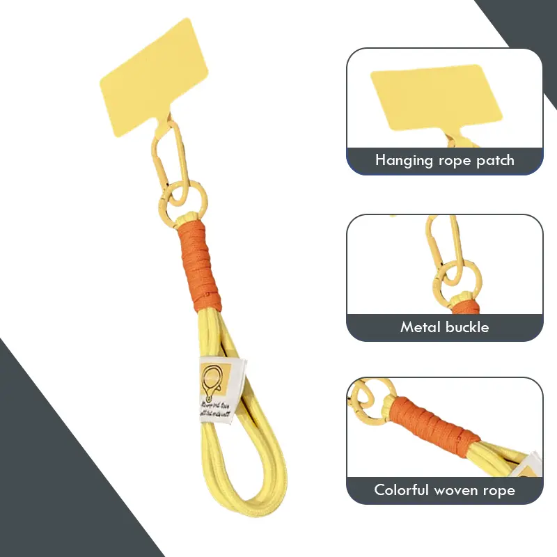Nylon dikepang warna cocok lanyard ponsel lanyard pergelangan tangan pendek lanyard ponsel kreatif 5