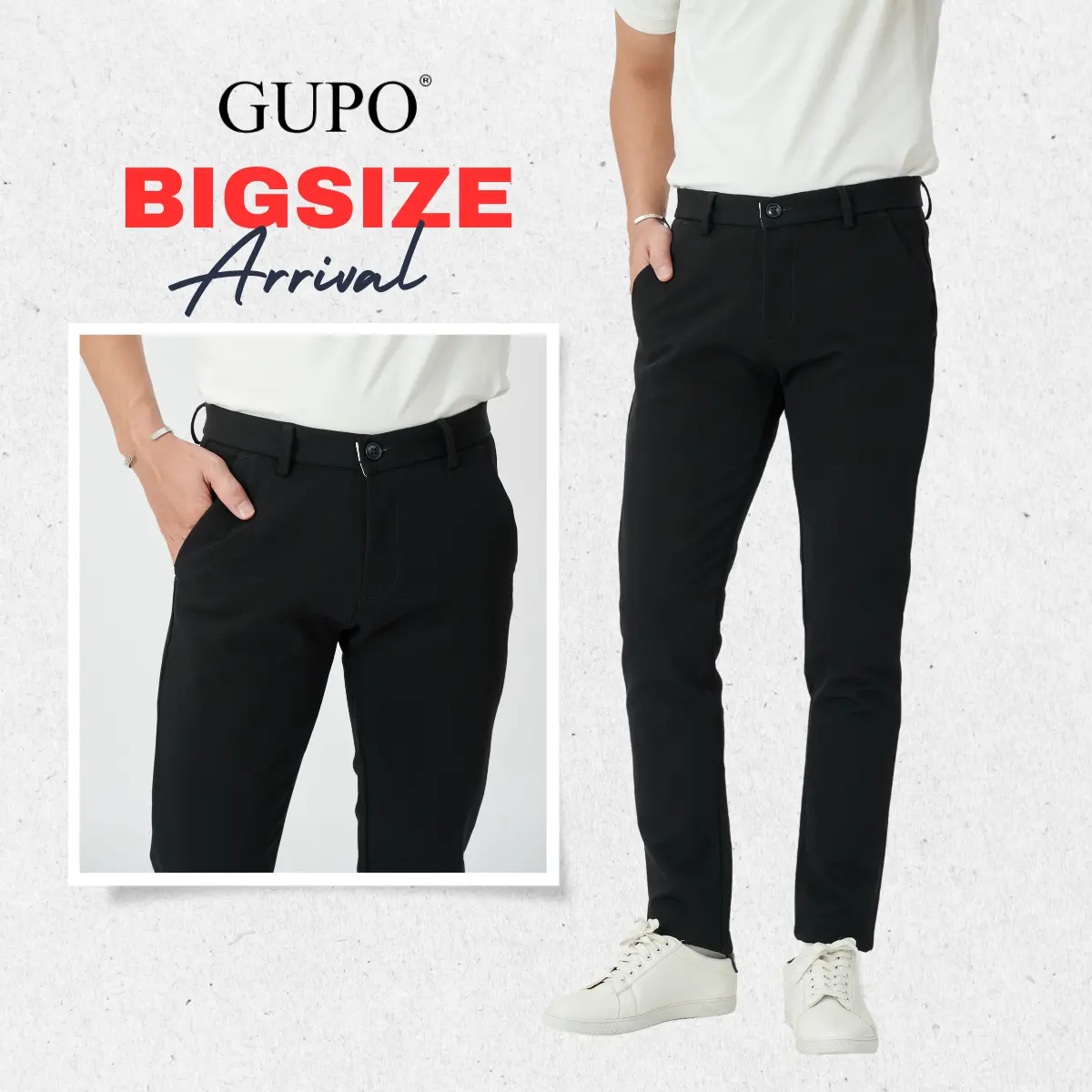 Quần Tây Âu Nam Bigsize GUPO Co Giãn 4 Chiều Ống Côn Slimfit Hàn Quốc Tôn Dáng Menswear Pants Ong Nhung quần âu