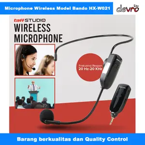 Mikrofon Wireless Microphone 2.4G Headset Model Bando dgn Transmitter - TaffSTUDIO HX-W021