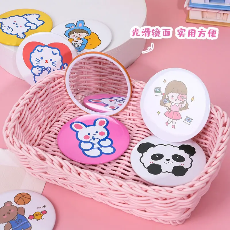 Gương mini bỏ túi, gương soi trang điểm cầm tay (Đường kính 6~7cm) 2
