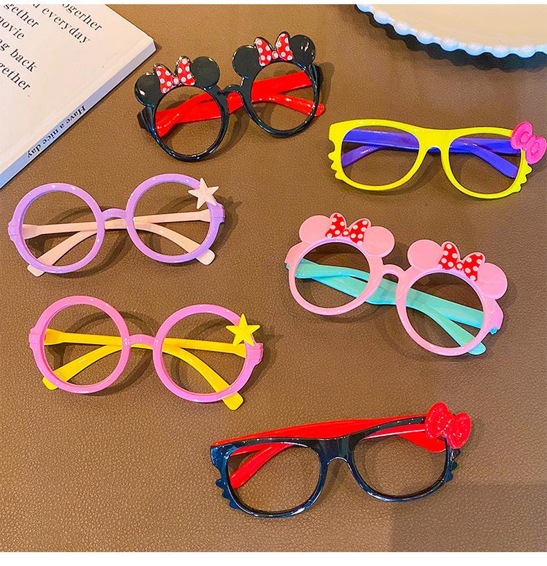 Product Introduction of Children's Glasses Frame Girls' Cute Cartoon Glasses without Lens Baby Boy Photo Decoration Girls' Baby Frame 9