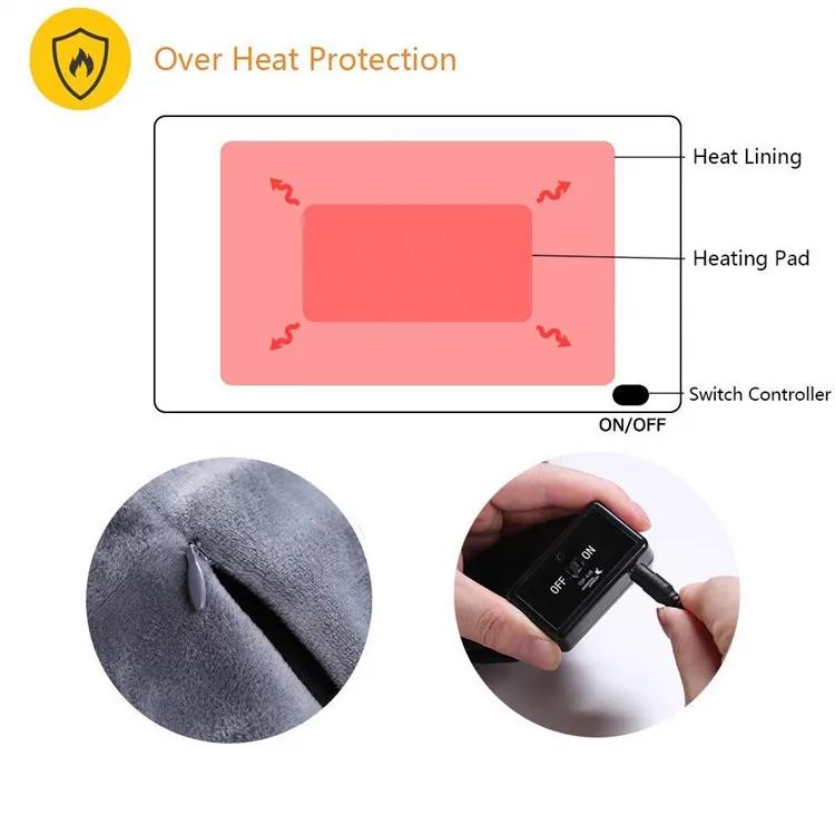Product Introduction of Electric Heating Shawl, Heating Blanket, Soft and Skin Friendly Portable USB Charging, Warm Blanket, High-quality 7