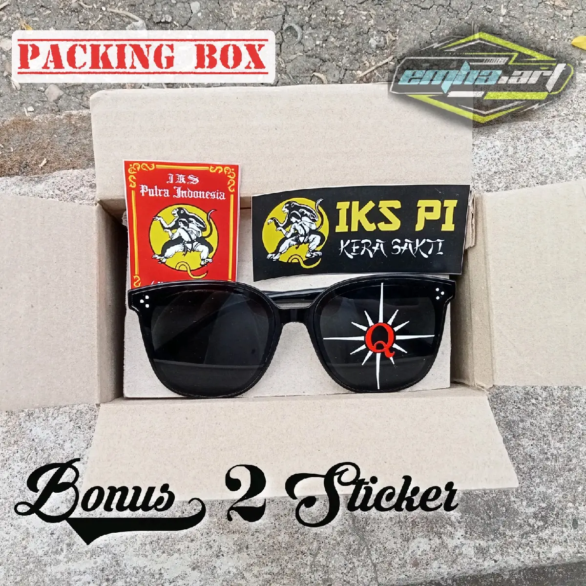 Kacamata Hitam IKS PI Free Dua Sticker