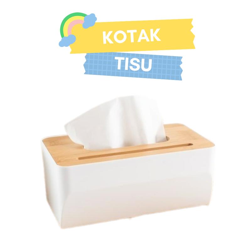 RUMAUMA Wood Tissue Box With Smartphone Holder - Kotak Tissue Kayu 0