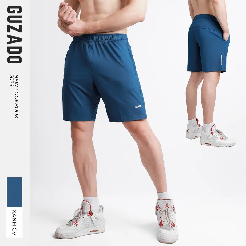Quần Short Sport GUZADO Chất Liệu Thun Lạnh Co Giãn Tốt Thích Hợp Tập Thể Dục Ngoài Trời GSR02 0