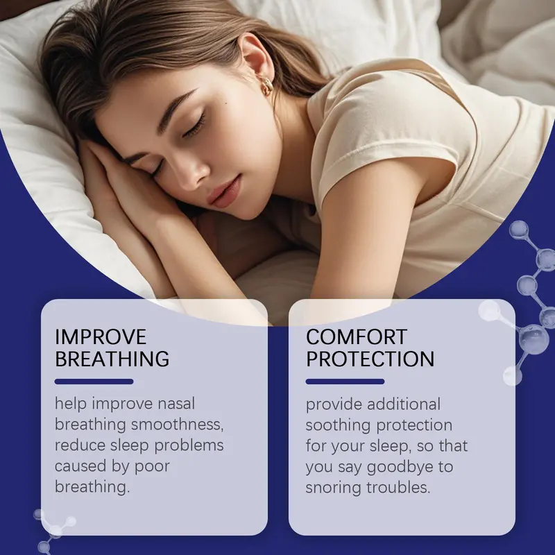 Gentle Hypoallergenic Sleep Strip, 30pcs/pack Anti-snoring Mouth Tapes, Breathable Night Sleep Care Strip for Women & Men 5