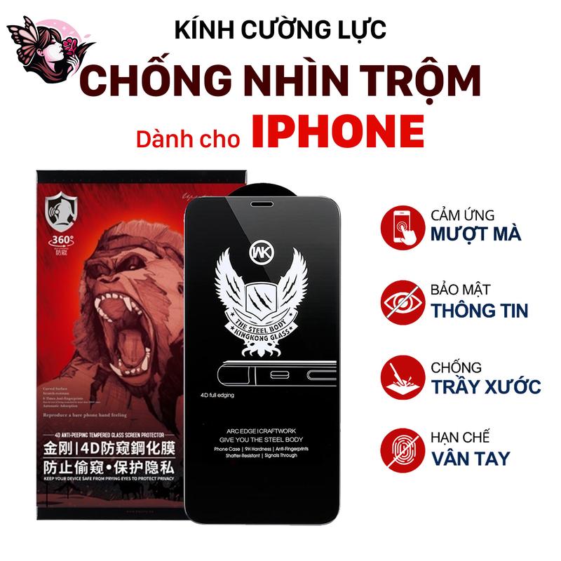 CHỐNG NHÌN TRỘM Kính cường lực cho iPhone 17 16 15 14 13 12 11 6 7 8 6s 6g 7g 8g X Xs Xr Xsmax Pro Plus Promax Max mini Đen Trắng Mua 2 kính tặng 1 kính Độ cứng 9H phủ nano Phụ Kiện Phụ Kiện cuongluc màn hình