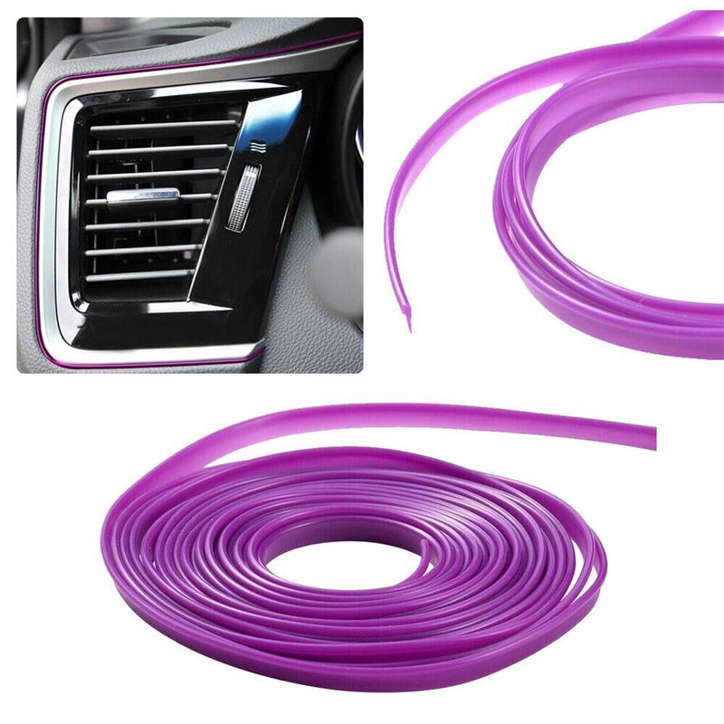 <SILK Bestseller> 5M Car Molding Line Interior Decor Purple Point  for Edge Gap Door Panel Accessories 0