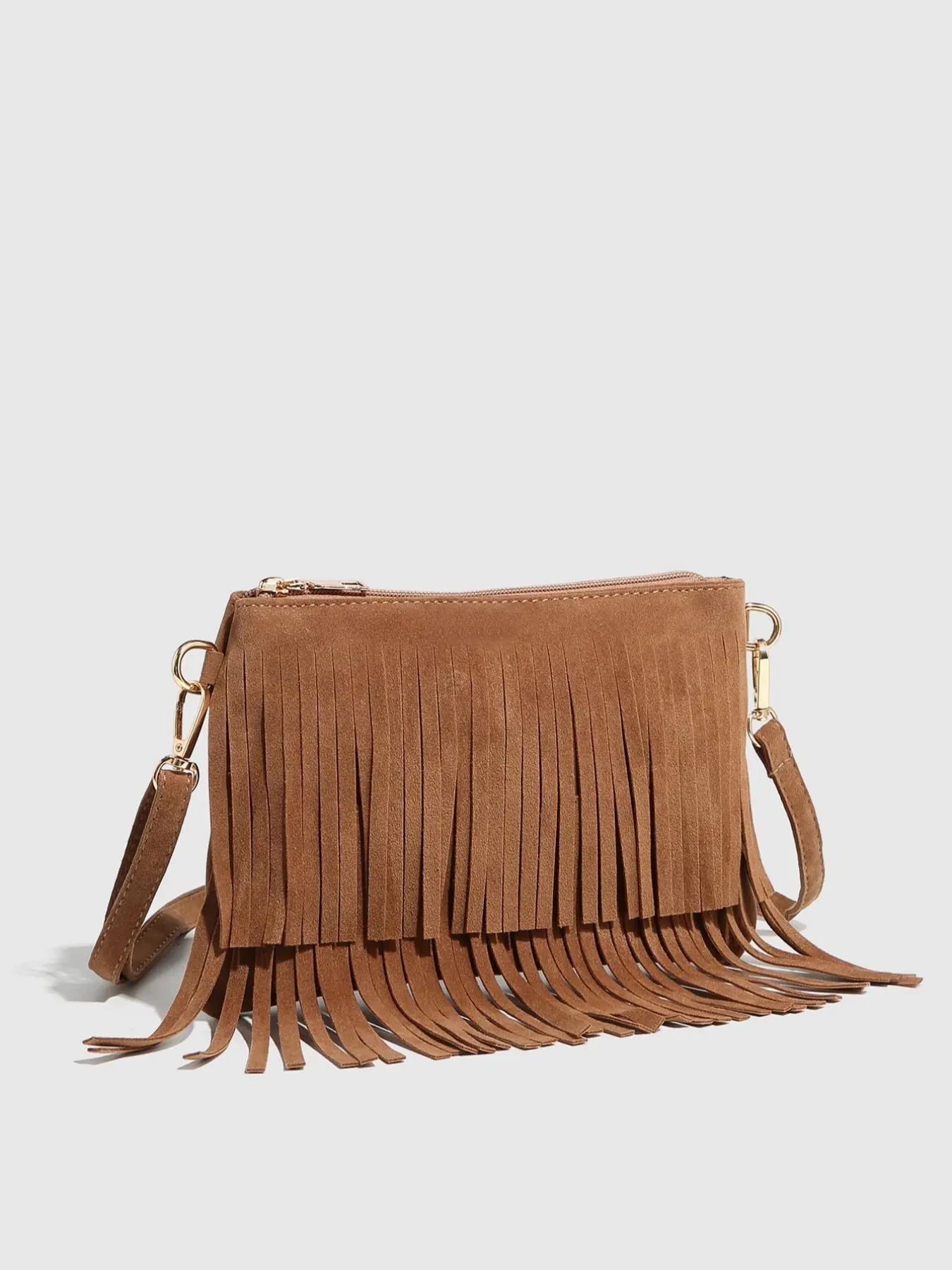Women's Retro Tassel Design Crossbody Bag, PU Leather Shoulder Bag for Daily Used, Casual Trendy Versatile High-quality Daily Commuting Bag