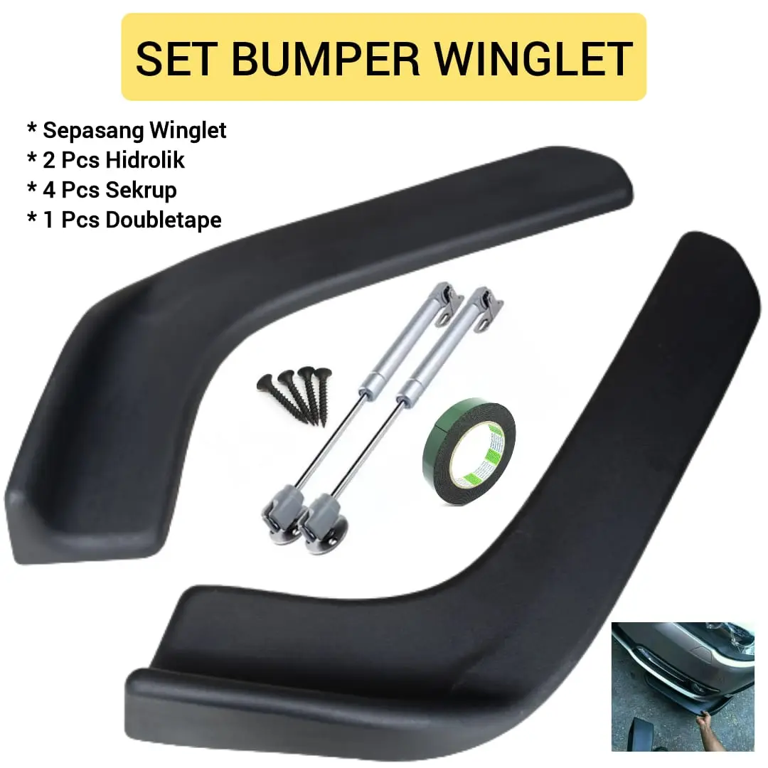 1 Set Lips Bumper Diffuser Winglet Lips Universal - Winglet Bumper Mobil Universal