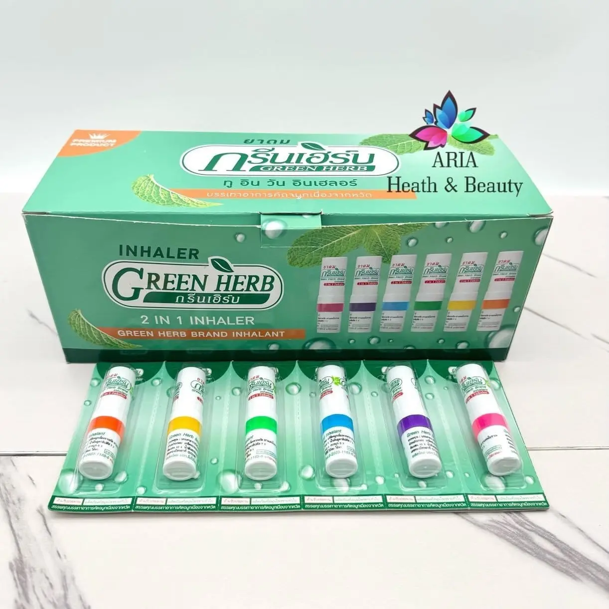 Set 6 ống thông mũi thảo dược Green Herb Thái Lan