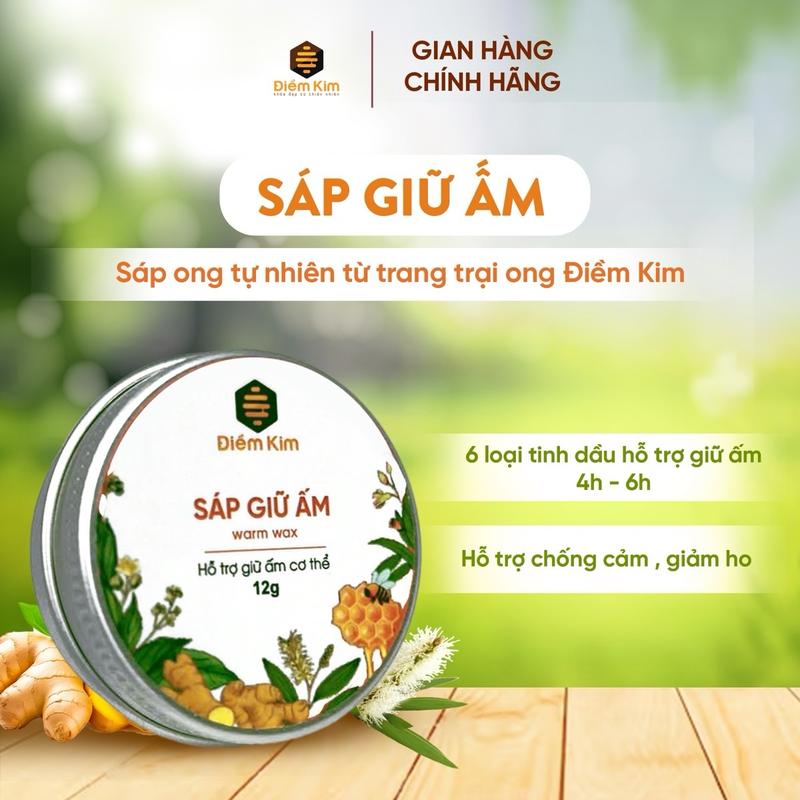 Sáp Giữ Ấm Điềm Kim 12g Hỗ Trợ Giữ Ấm, Phòng Nhiễm Lạnh Cho Bé và cả gia đình !!!!!!