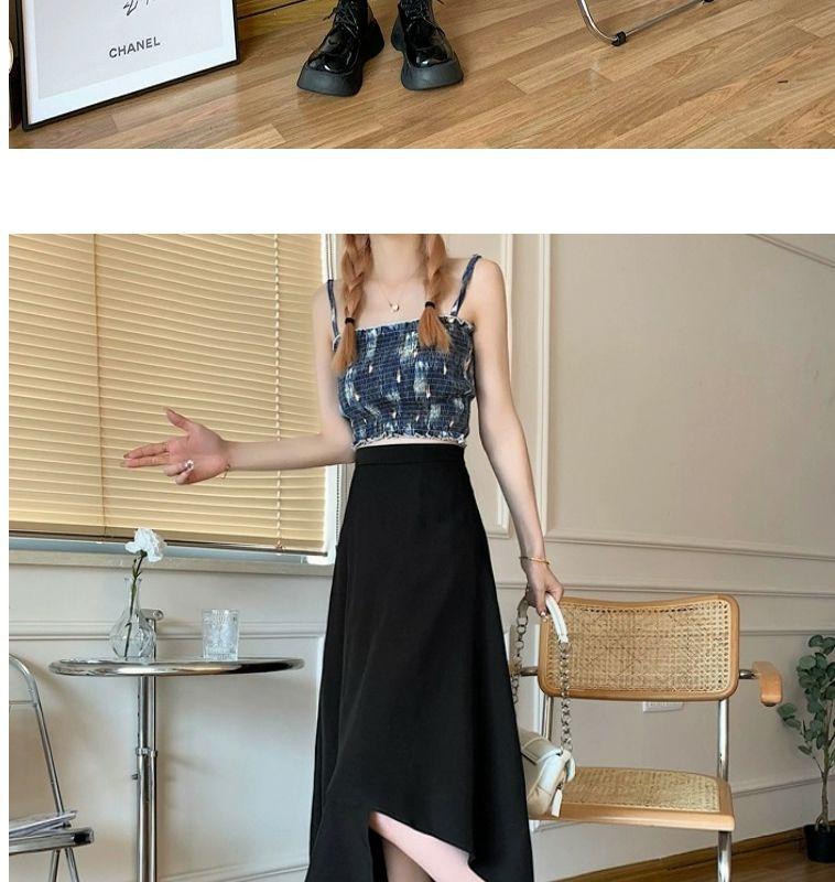 Product Introduction of Chân Váy Màu Đen, Ngoại Cỡ, Chân Váy Chữ A Che Hình Quả Lê Cạp Cao Bất Đối Xứng Dành Cho Phụ Nữ, Cô Gái Đầy Đặn, Che Bụng, Váy Ôm Sát 14