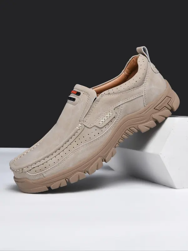 Men's Retro Low Top Slip on Sneakers, Casual Comfortable Soft Sole Non-slip Driving Shoes, Fashionable All-match Sneakers for Daily Wear 4