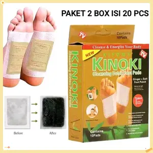 PROMO [PAKET 2 BOX] Kinoki Gold Foot Patch Koyo Detox HandMasker Kaki 2 Box isi 20pcs