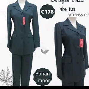 setelan blazer jas abu dan khaki tua setelan celana