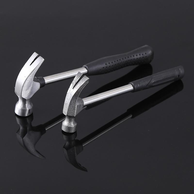 Product Introduction of Household Pulling Nails Hardware Tools Safety Hammer Steel Pipe Handle Hammer Window Breaker Claw Hammer 9