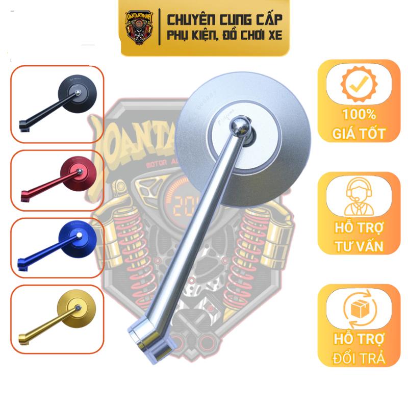 Gương Kính Chiếu Hậu Rizoma Tròn Cao Cấp Chất Liệu Nhôm CNC Nguyên Khối Phù Hợp Mọi Dòng Xe Máy Tặng Full Phụ Kiện .
