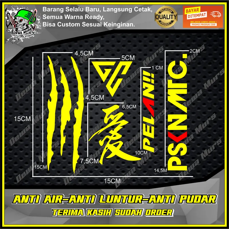 PAKET 5 IN 1 CAKAR GC CINA PELAN!! PASUKANMTC Cutting Sticker 4