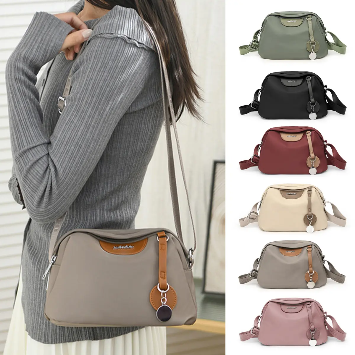 Women Waterproof Nylon Crossbody Bag Ladies Luxury Designer Large Capacity Handbags Purse Female Casual Shoulder Pillow Bags