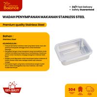 Gambar Kitchen Balance Wadah Penyimpanan Makanan Serbaguna Stainless Steel Anti Karat Food Grade dengan Tutup Kedap Transparan TR320 - WADAH dari Kitchen Balance Kota Administrasi Jakarta Utara 2 Tokopedia