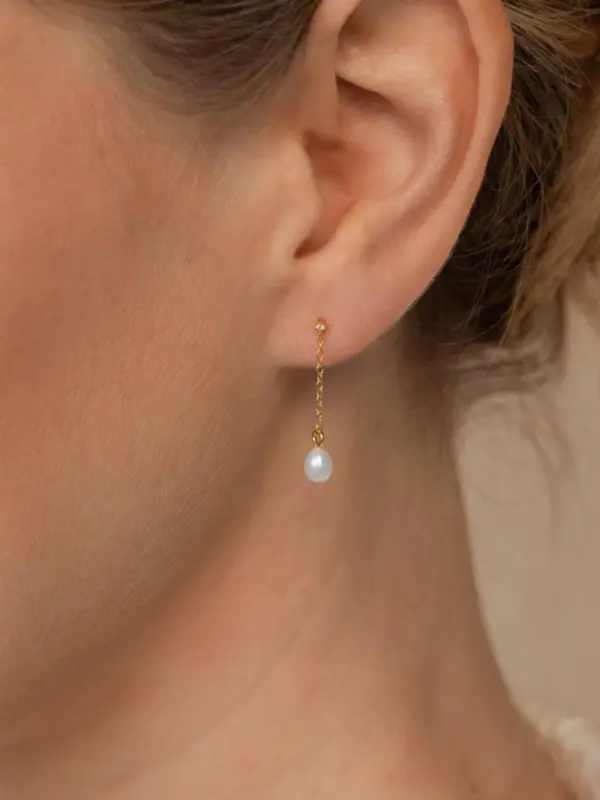 Faux Pearl Decorated Dangle Earrings, Elegant Jewelry for Women, Trendy All-match & Exquisite Jewelry for Birthday Gift 3