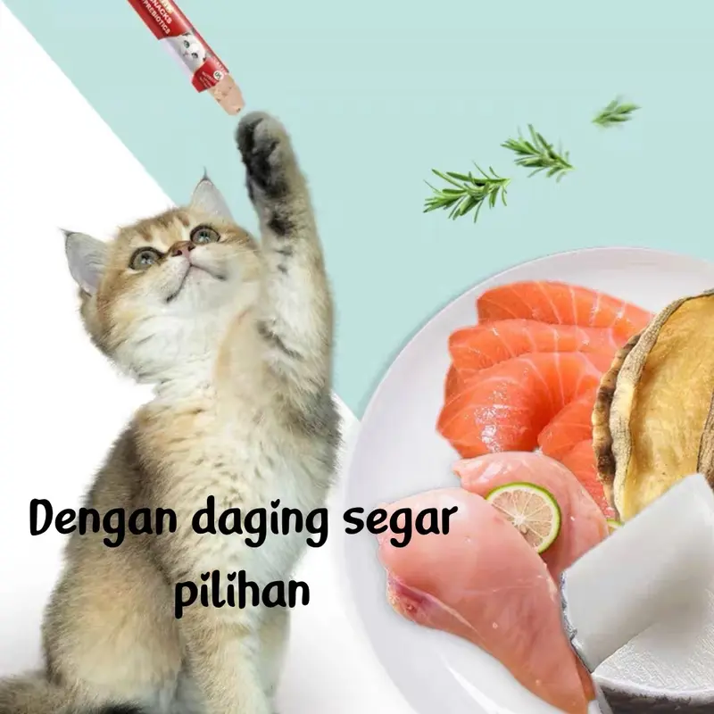 Snack kucing creamy 1 kg 65 pcs Bestseller Cingka natural 24 bulan 4