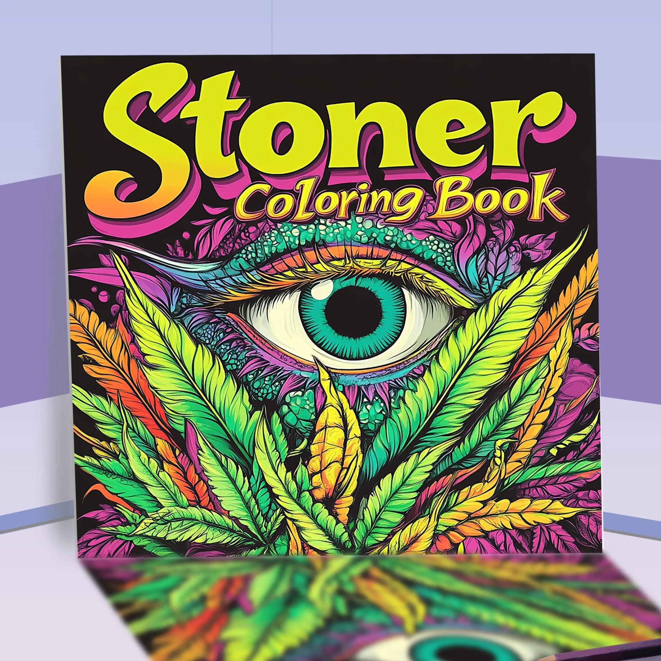 Stoner Coloring Book, 1 Count Stoner Coloring Book, Stress Relief Design Coloring Book for Friend Family