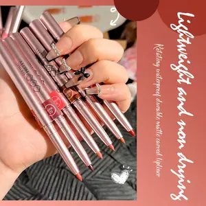 【ANISAHEN】Lipliner Putar Matte Tahan Air Tahan Lama Lembut dan Tahan Lama dengan Warna Jenuh Cangkir Anti Lengket Tekstur Krim Halus dan Lembut