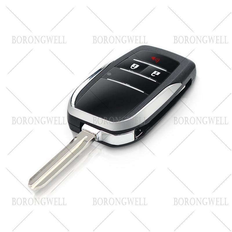 Product Introduction of Vỏ chìa khóa từ xa lật, sửa đổi, cho Toyota Rav4, Camry, Hiac, Corolla, Hilux, Fortuner, Innova, Vỏ chìa khóa, có lưỡi Toy43, nút 2/3 / 4 8
