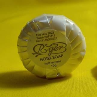 [100 pcs] Ryer Hotel Soap 15g / sabun hotel bulat 15gr bungkus mutiara Sabun Mandi Kotoran 0