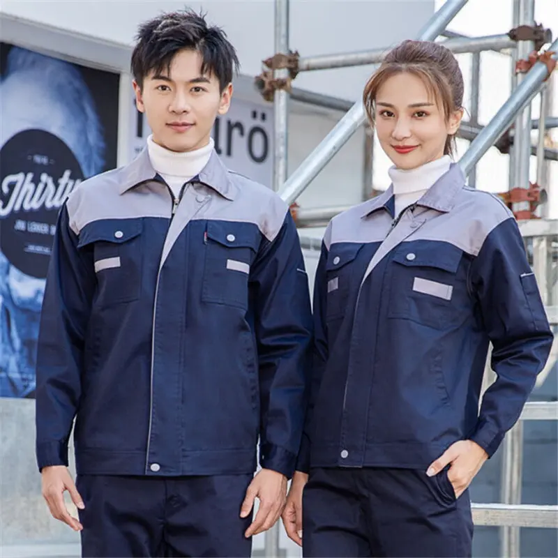 Bộ Quần Áo Lao Động, Dành Cho Nam Và Nữ, Dày Dặn, Tay Áo Dài, Thích Hợp Cho Mùa Xuân Và Mùa Thu, Quần Áo Bảo Hộ Lao Động Tại Chỗ Phục Vụ Sửa Chữa Ô Tô Nhà Máy