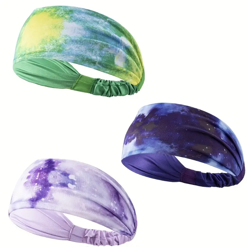 Cloud Pattern Unisex Sports Headband, Sweat-proof, Breathable And Comfortable Fabric Headband, Suitable For Outdoor Sports And Fitness 6