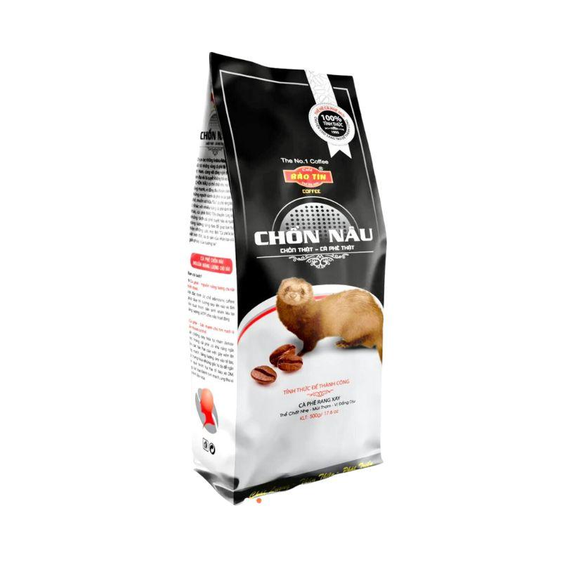 Combo 2 gói cà phê chồn nâu Bảo Tín mã Moka I 2 gói màu cam và 2 gói chồn nâu đen truyền thống mỗi gói (500g) Coffee Cafe 5