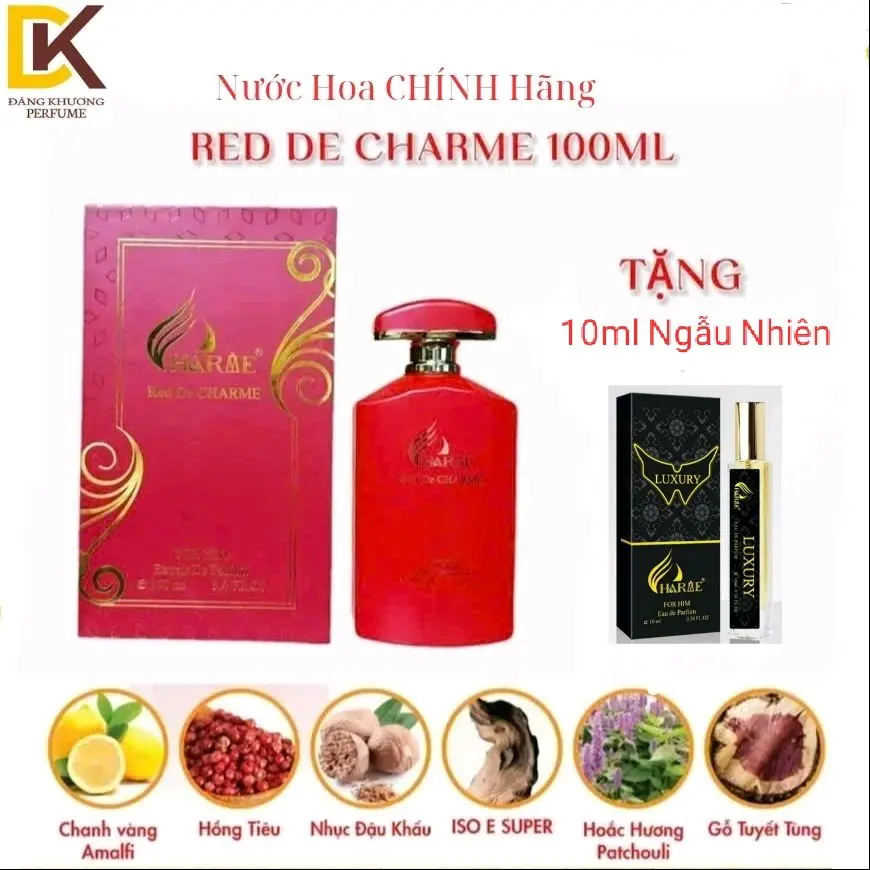 CHARRME PERFUME Nước Hoa RED-DE CHARRME 100ml dành Cho Nam xịt thơm