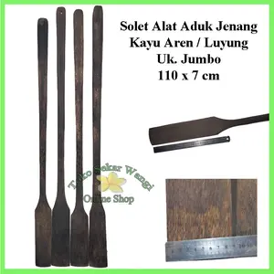 SPATULA SODET SUTIL KAYU Pengaduk Dodol  Uk. Besar 1 meter Bahan Kayu Aren / Luyung Kitchenware
