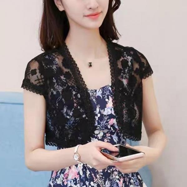 Khăn Choàng Voan Ren Mùa Hè, Áo Ghi Lê Nhỏ Áo Khoác Nhỏ Áo Dễ Phối Đồ Quần Áo Chống Nắng, Dài Ngắn, Hàng Mới Về 5
