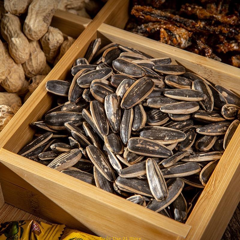 Product Introduction of Rustic Wooden Divided Plates Storage Boxes Dried Fruit Container 4/6/9 Grids Nut Candy Bamboo Tray 8
