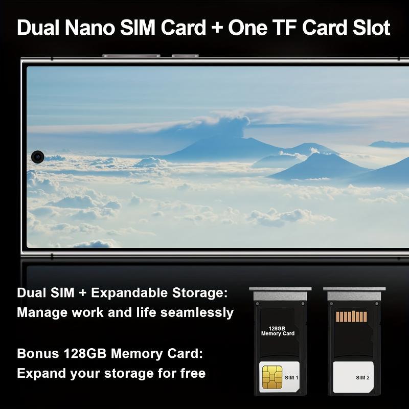 Unlocked Android Cell Phone, Dual SIM, 6800 MAh 6.8'' Full HD+ Display Smartphone, 8GB + 256GB Unlocked Phone 8